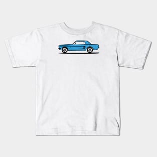 1967 Ford Mustang Lone Star Limited Edition Blue Body Kids T-Shirt